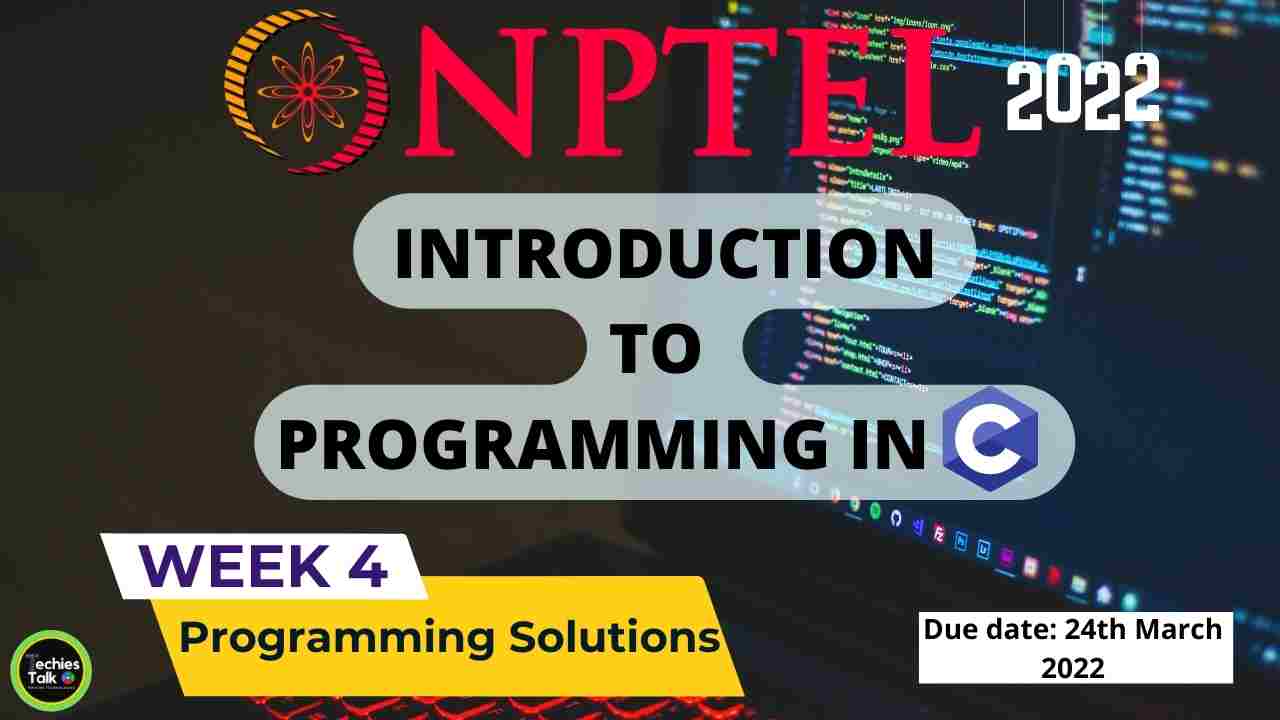 nptel c programming assignment answers 2022