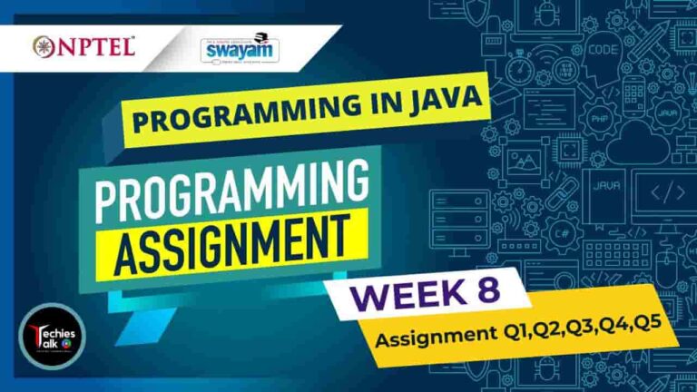 java nptel assignment answers 2023 week 8