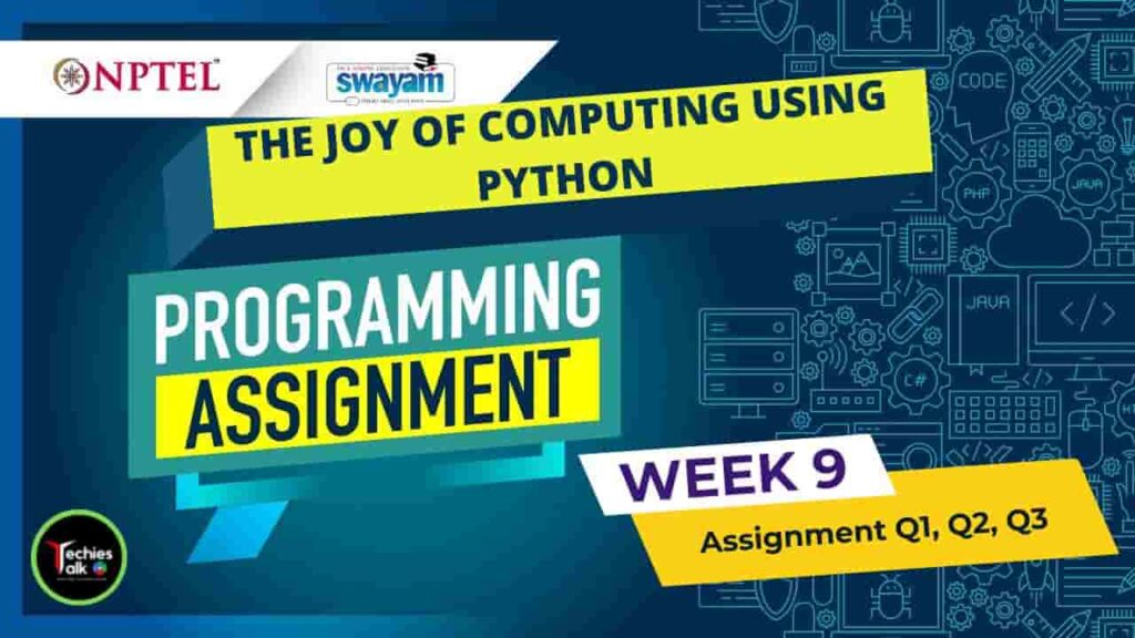 NPTEL The Joy Of Computing Using Python Week 9 Assignment