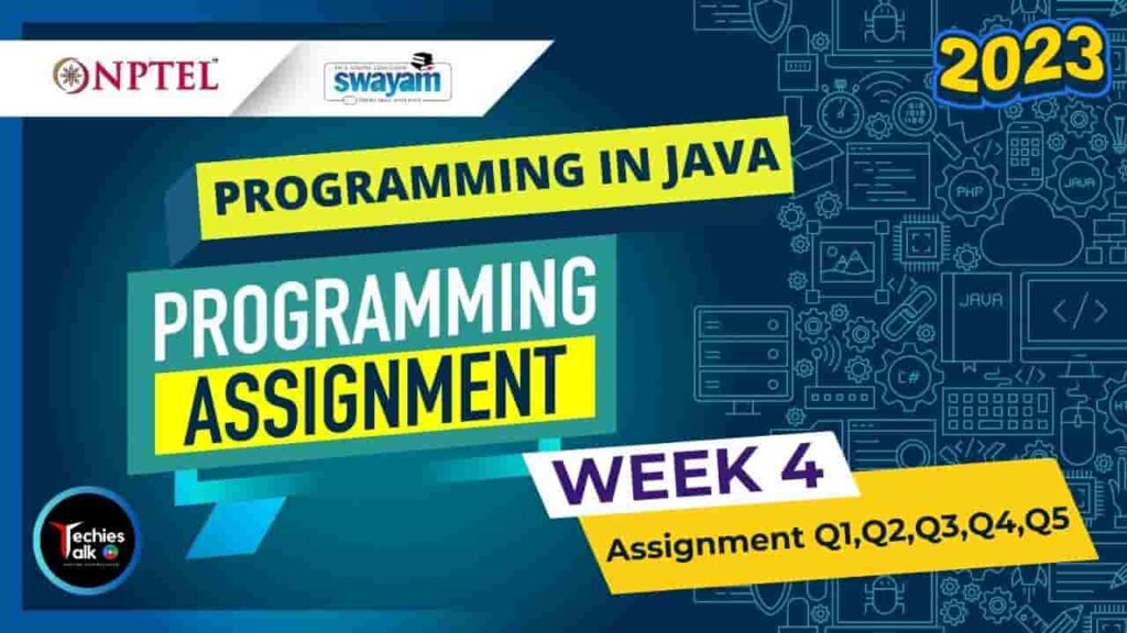 nptel week 4 assignment answers programming in java